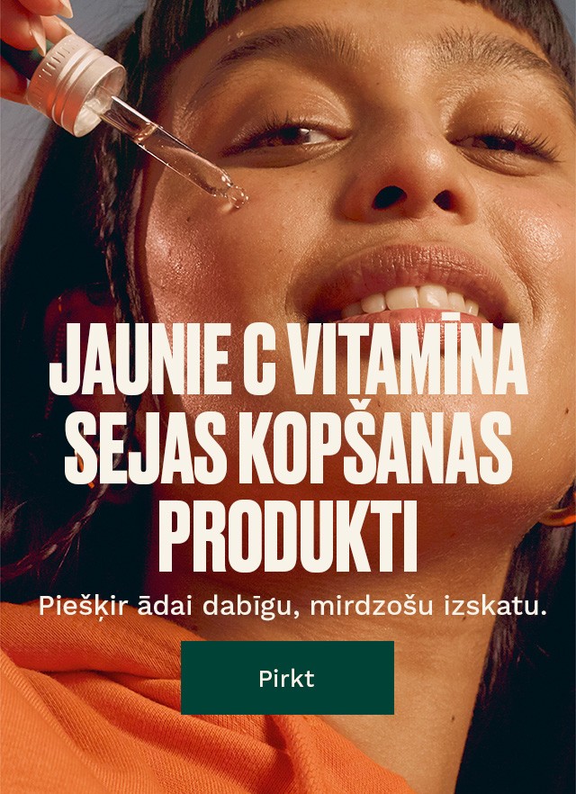 Jaunie C vitamīna sejas kopšanas produkti