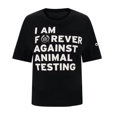 T-krekls “I Am Forever Against Animal Testing”